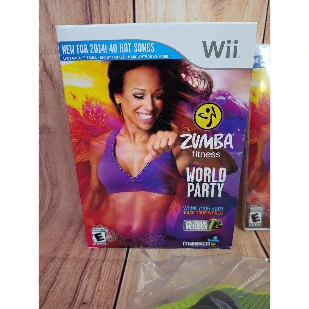 Zumba Fitness World Party Nintendo Wii Game with Official Fitness Belt